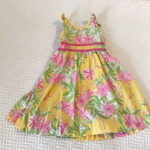 Lilly Pulitzer Girls Yellow Elephant Dress